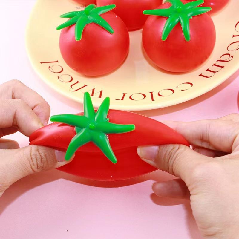 Summer  Taba Squishy Water Polo Tomatoes Water Fights Fruits Tomatoes Novelty Fidget Toys Falling Can't Be Broken Autism Toys