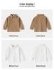Children's 2024 Long-Sleeve Polo Shirt: Thickened Lapel Korean-Style Top for Boys - Autumn Collection.