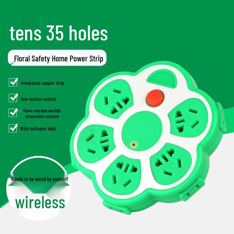 Creative USB Multi-Hole Power Strip with Anti-Leakage Socket for Dorm & Home