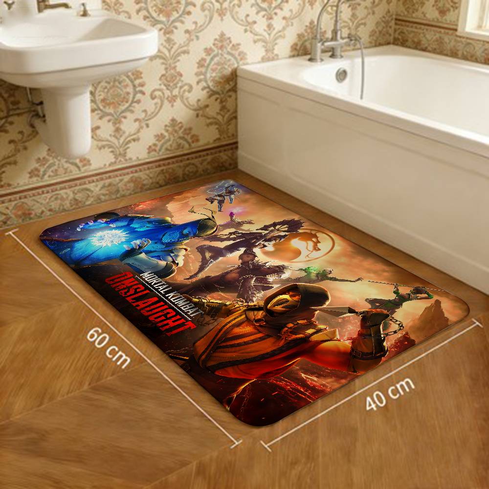 Mortal Kombat Video Game Room Mats Retro Multiple Choice Living Room Kitchen Rug Non-Slip Welcome Rug