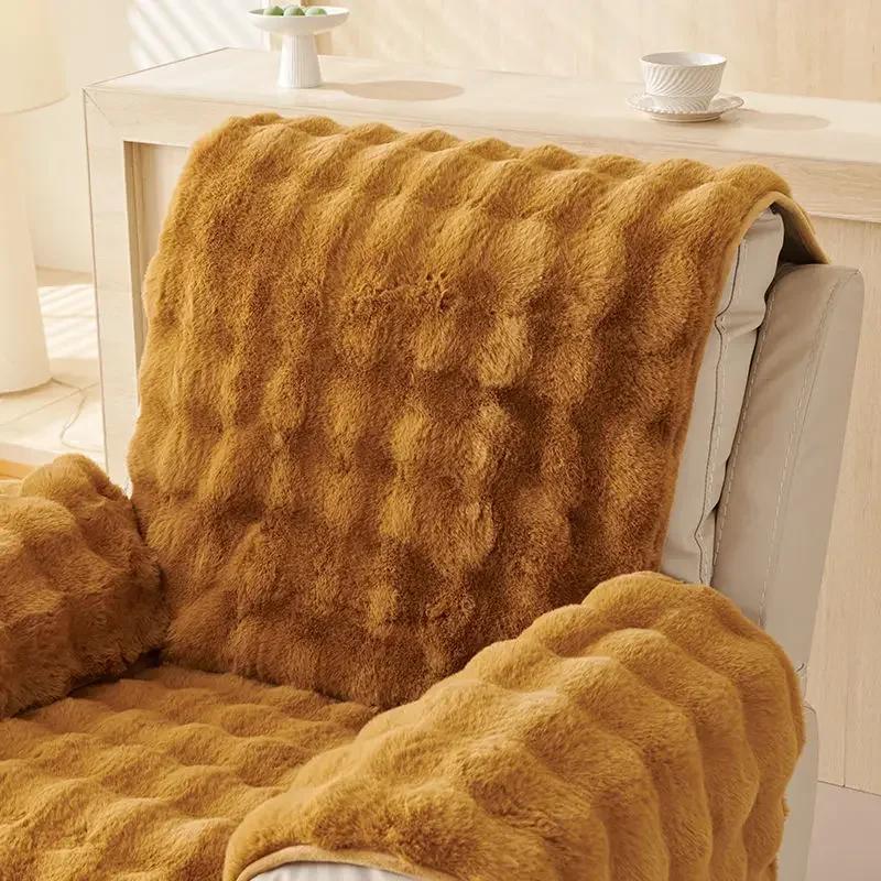 1 Seater Thickness Plush Recliner Armchair Cover Anti-Cat Scratch Single Sofa Covers Relax Lazyboy Seat Pad Slipcover Home Decor