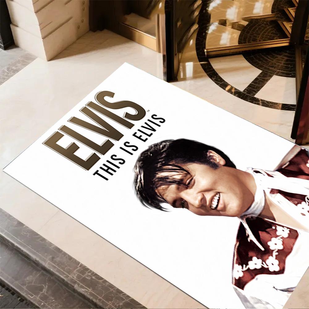 Elvis Presley Music Legend Floor Rug Office Rug Design for Hallway Living Rooms Decorate room Kitchen Antislip Carpet Anime Office Decor Spiritual Gif