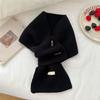 1Pc Knit Multi-functional Neck Brace Winter Button Korean Version Yarn False Collar Scarf
