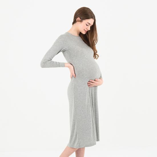 RYMD Modal-BH-Kappen-Langarmkleid, 2 Farben