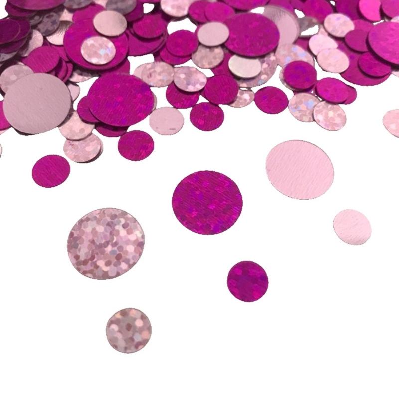 Glitzernde Runde PVC-Konfetti Runde Flocken Vase Ballonfüllungen für Hochzeits-Valentinstags-Dekoration