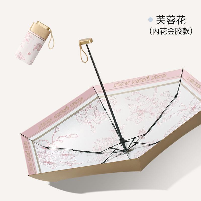 New flat 60% off card umbrella, titanium parasol, pocket umbrella, sun protection umbrella, weather and rain sun umbrella