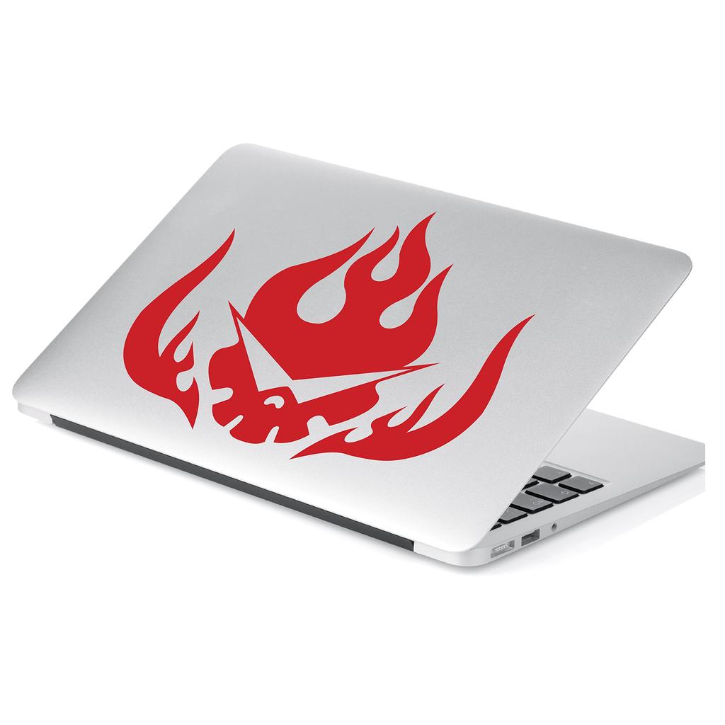 Gurren Lagann decal sticker for car windows, laptops, motorcycles, walls, mirrors, and more. SKU: 480, 6" x 7.8", Red