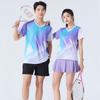 Breathable Ice Silk Sport Shirt Shorts Set Badminton Tennis Volleyball Table Unisex Athletic Wear