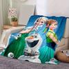 1pc. Elsa & Anna Frozen Fever Snowflakes Blanket, Home Office Outdoor Gift for Kids and Adults