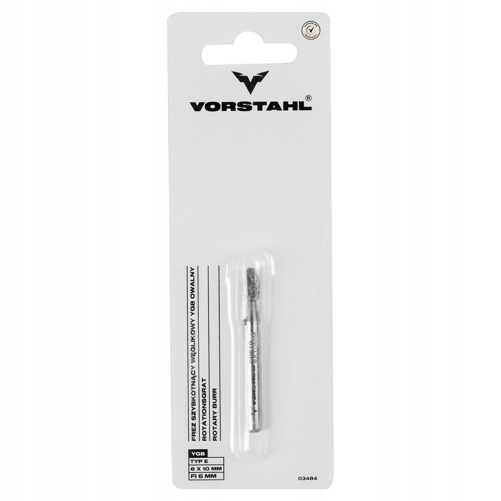 YG8 Oval Carbide High-speed Cutter E0610M06 6x10mm FI 6mm Vorstahl