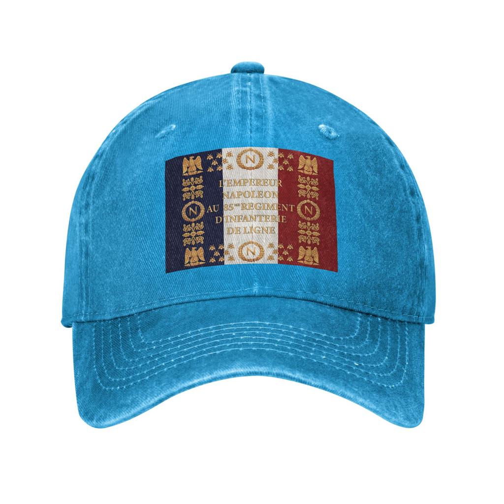 Napoleonic French 85th RegiUnisextal Flag Washed Denim Cap Casual Baseball Caps Adjustable Hat Summer Unisex Baseball Hats