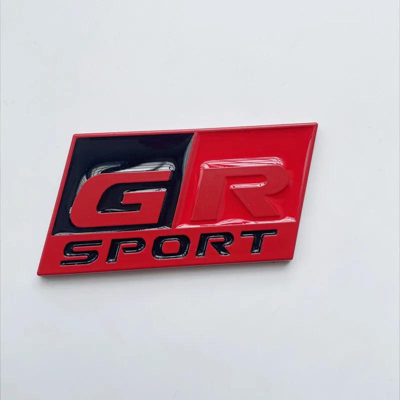 1Pc 3D Metal GR SPORT Logo Emblem Badge Car Body Trunk Deccor Sticker For CHR RAV4 Camry Alphard Avensis Prius Verso Crown