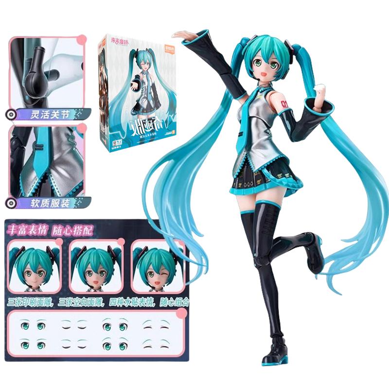 Hatsune Miku Sakura Miku Singer Virtual Character Action Figure Joint Mobility Anime Assembly Toys Doll Collection Gifts