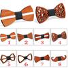 Minimalist Wooden Bow Tie For Men With Geometric Pattern And Sustainable Craftsmanship For Wedding Gifting