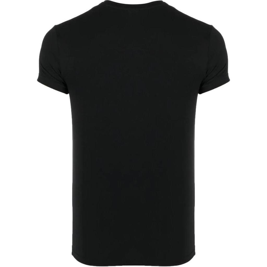 Emporio Armani Ss22 Solid Color Logo Print Crew Neck Casual Short Sleeve T-Shirt Men T-Shirts Black 111341-2R511-00020