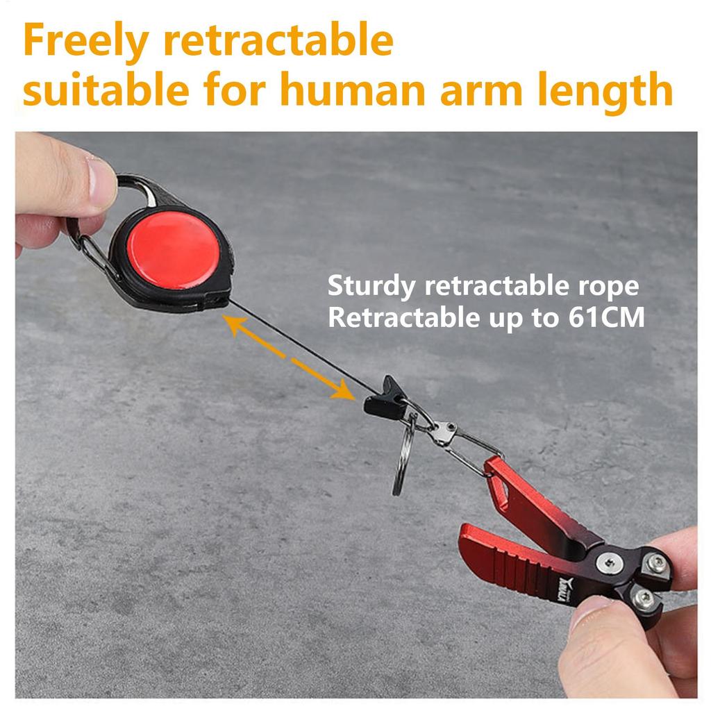 Retractable Fly Fishing Retractor Key Chain Buckle Fishing Scissor Holder Portable Carabiner Keychains with Strong Spring