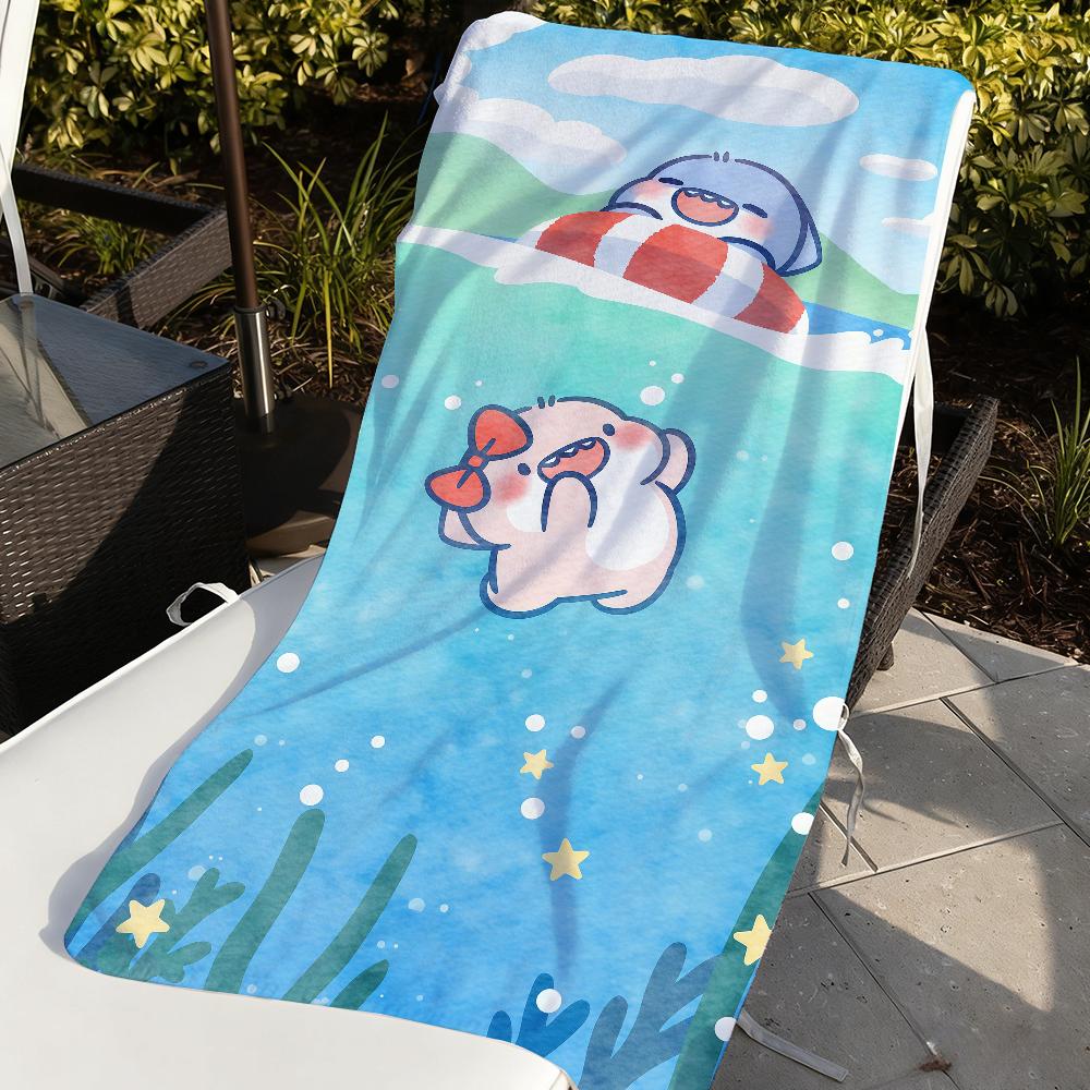 Cartoon B-Bigface Cute Shark Towel Towels For Beaches Yoga Studios Gyms Hot Springs Swimming Pools And Picnics