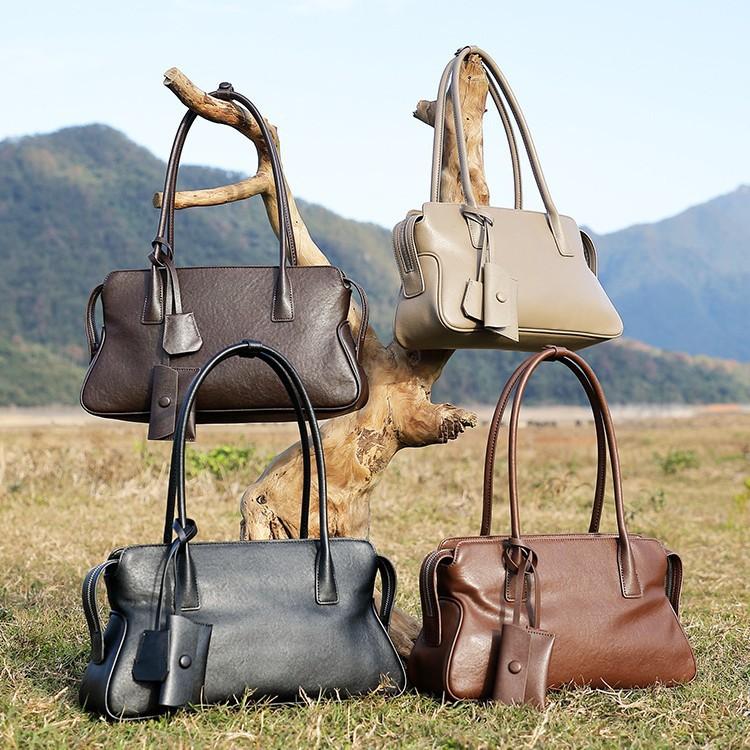 Vintage Trendy Single-Shoulder Underarm Niche Genuine Leather Bag for Women, 2025 New Model, Vegetable-Tanned Cowhide Handheld Pillow Bag