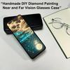 PU DIY Diamond Art Myopia Glasses Case Special Shape Diamond Painting Hyperopia Glasses Box for Daily Commute Travel Carrying