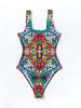 2026 Women's Sexy Halter Tie-Up Gathered One-Piece Swimsuit