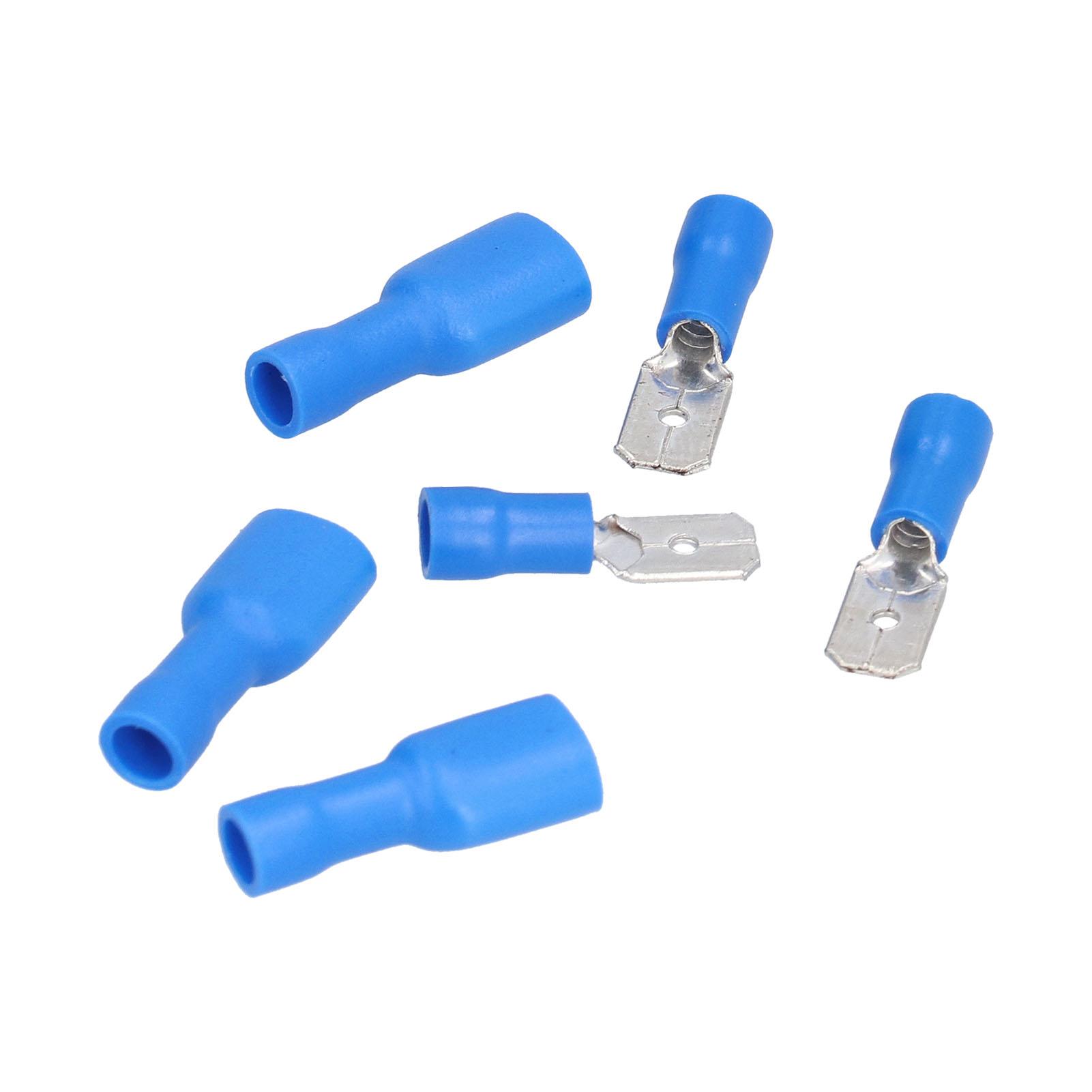 

100 шт. лопатевий роз’єм, ізольована клема 16Набір аксесуарів 14 AWG синій