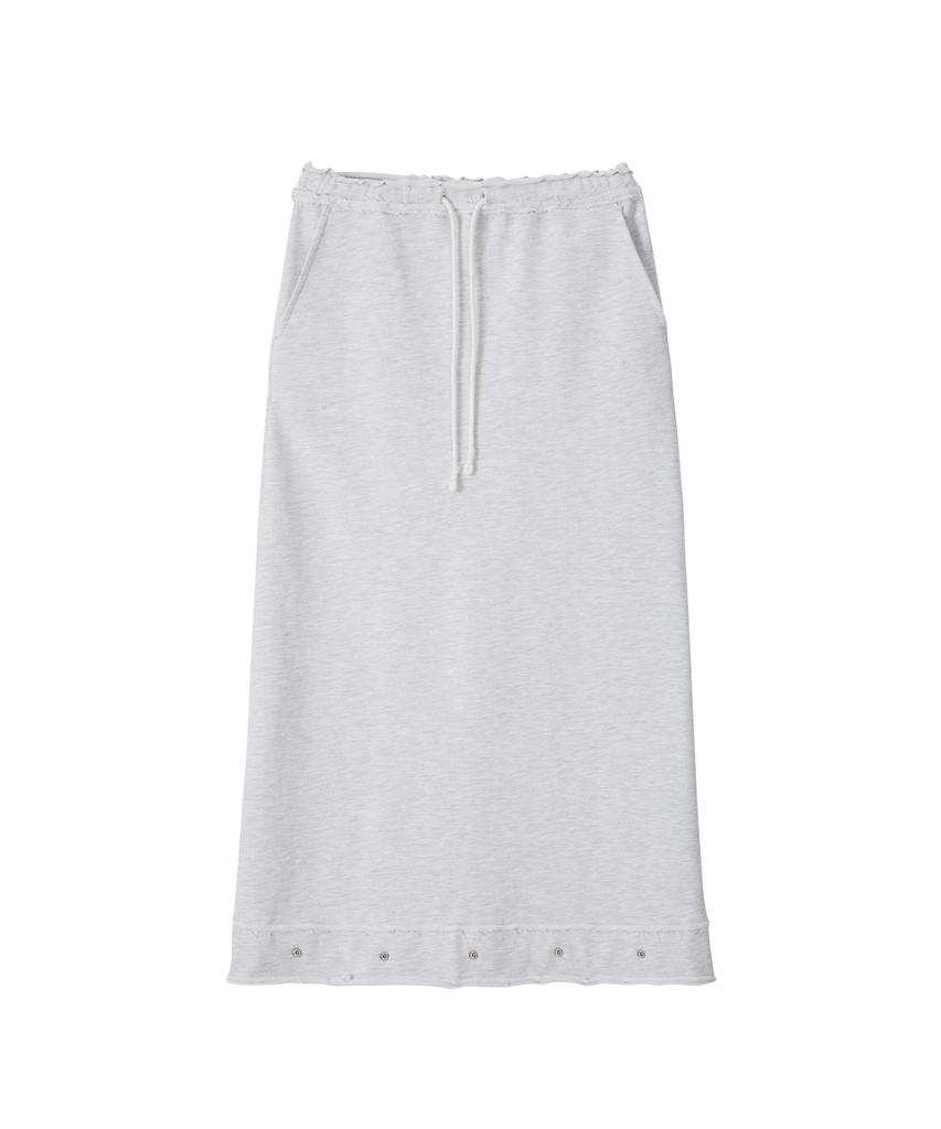 Salon De Yon Studded Sweat Skirt_ Melange Gray