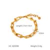 Fashion Fine 14inch U-shaped Horseshoe Buckle Stainless Steel Non-fading Link Chains for Women