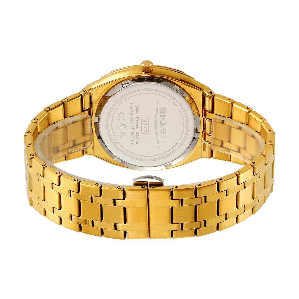 Men's business watch retro waterproof steel belt quartz watch trendy casual watch