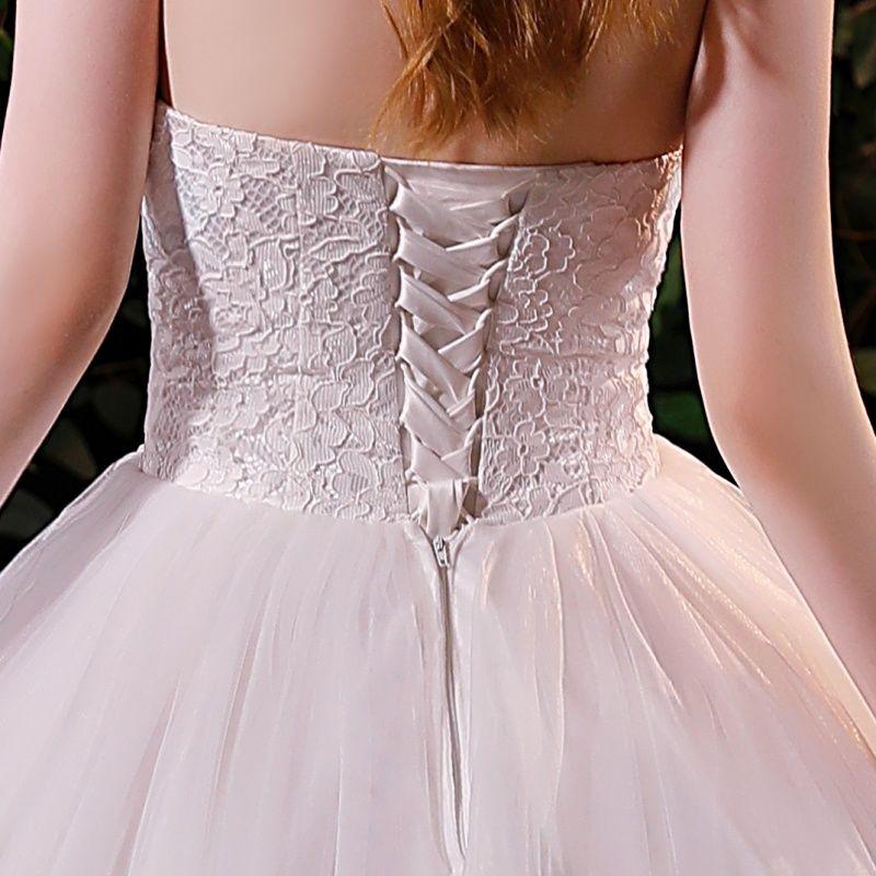 Strapless Lace Wedding Dress - Forest Fairy Princess Style Slim Fit Floor Length Gown, Nature Inspired Bridal Gown