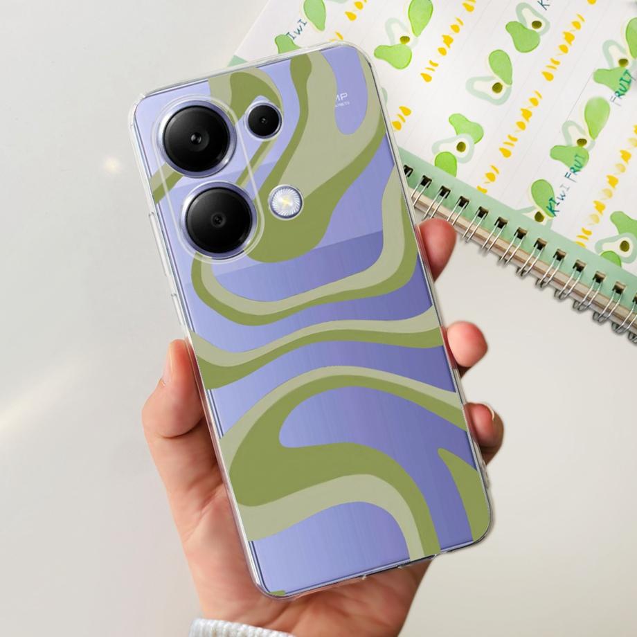 For Xiaomi Redmi Note 13 Pro 4G / 5G Back Case SOFT Slim TPU Silicone Flower Butterfly Colorful Bumper Funda For Note13 Pro Capa