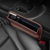 Car Seat Gap Filler Universal Leather Car Seat Pocket Organizer for Coins- Cards