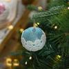 4Pcs 8cm Lace Appliques Christmas Ball Glitter Christmas Decoration Balls  Home