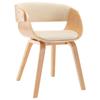 VidaXL Chaise à Dîner avec Cadre en Bois Chaise de Salle à Manger Chaise de Repas Chaise de Cuisine Chaise de Salon Crème 283112