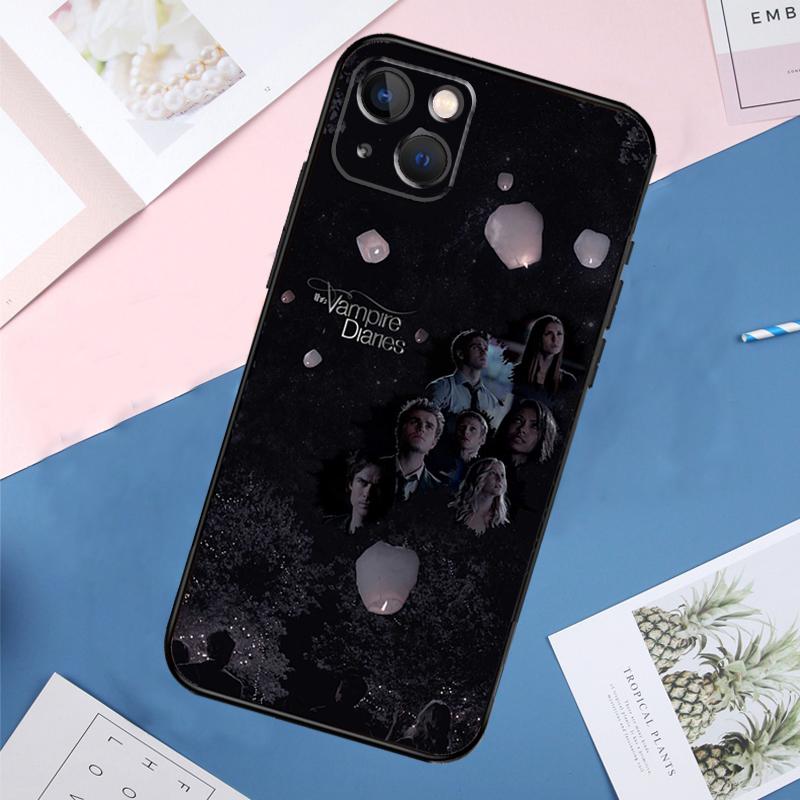 

The Vampire Diaries Phone Case For iPhone 14 11 12 13 15 16 Pro Max Mini XS XR X Plus Soft Cover Capa iPhone 13Pro MAX