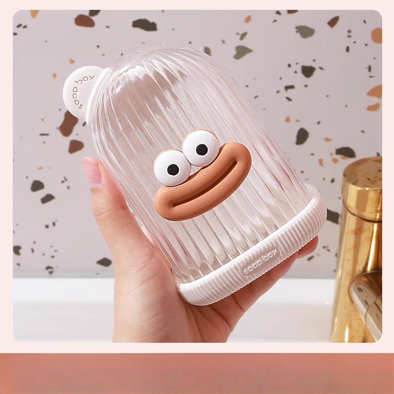 Travel Soap Box with Lid Draining Soap Box Cute and Sealed Business Trip and Travel Laundry Soap Box