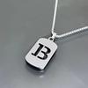 Hip Hop Stainless Steel Men Women Pendant Necklace Hollow 26 Letter Without Plating Design  Style  Chain for Daily Wear and Gift