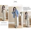 Maternity Petite Striped French Long Sleeve Shirt Set - High-End Spring/Summer Design