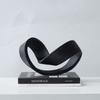 Creative Twisted Knot Art Sculpture Desk Decoration Item Curved Twisted Metal Sculpture Abstract Craft Room Aesthetic Decor
