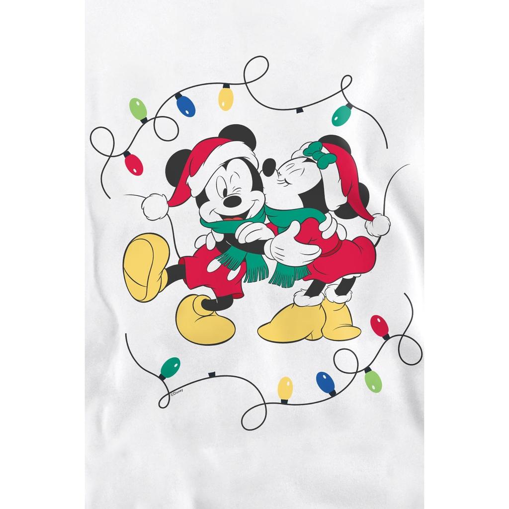 Disney Unisex vánoční mikina pro dospělé s motivem Mickeyho a Minnie Mouse a polibkem