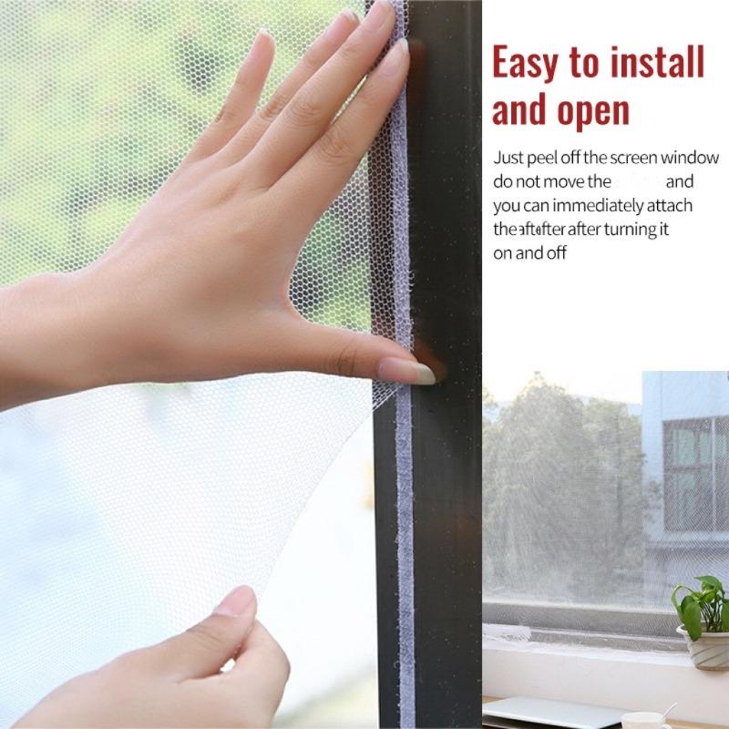 1/2Pcs Self-adhesive Net Mesh Mosquito Net, Mosquito Nets Anti-mosquito Net Anti-mosquito Window Screen DIY for Windows