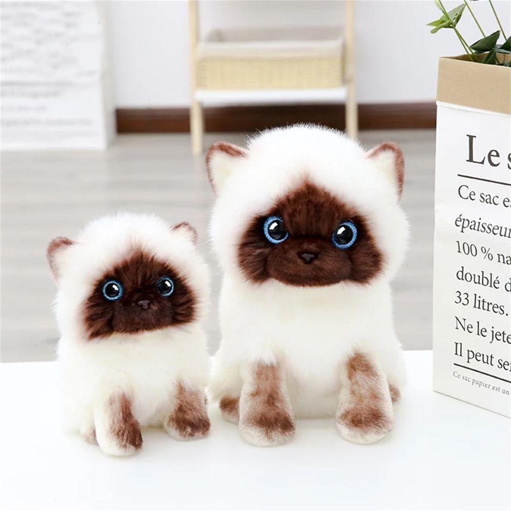 Sequins Eyes Siamese Cat Simulation Cat Cat Plush Toy Ragdoll Cats Stuffed Toys Stuffed Animals