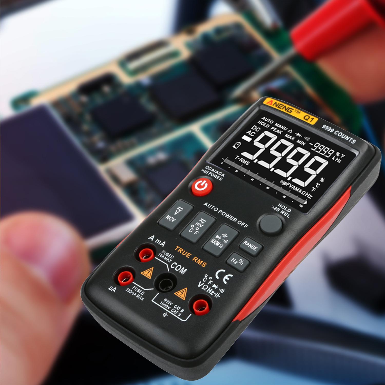 

ANENG 9999 Counts True RMS Multifunctional Digital Multimeter Voltmeter Ammeter Handheld Mini червоний