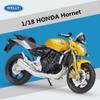 Welly 1/18 HONDA Hornet Alloy Sports Motorcycle Model Diecasts & Toy Metal Street Motorcycle Toys Car Collection Childrens Gifts