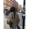 Autumn Casual Short Women Faux Suede Leather Jacket Vintage Biker Coat Loose Fit Retro Style