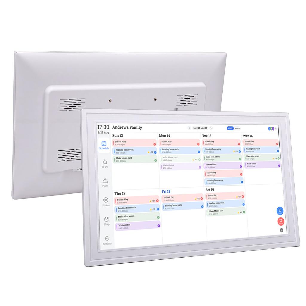 Digital Calendar 18.5 Inch LCD 1GB and 32GB WiFi Interactive Display Electronic Planner Digital Picture Frame with APP