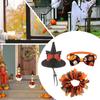 Porch Geese Clothing Halloween Outdoor Geese Outfits Orange Bow Tie Skirt Set For 23 Inches Animal Sculpture Festival Atmosphere