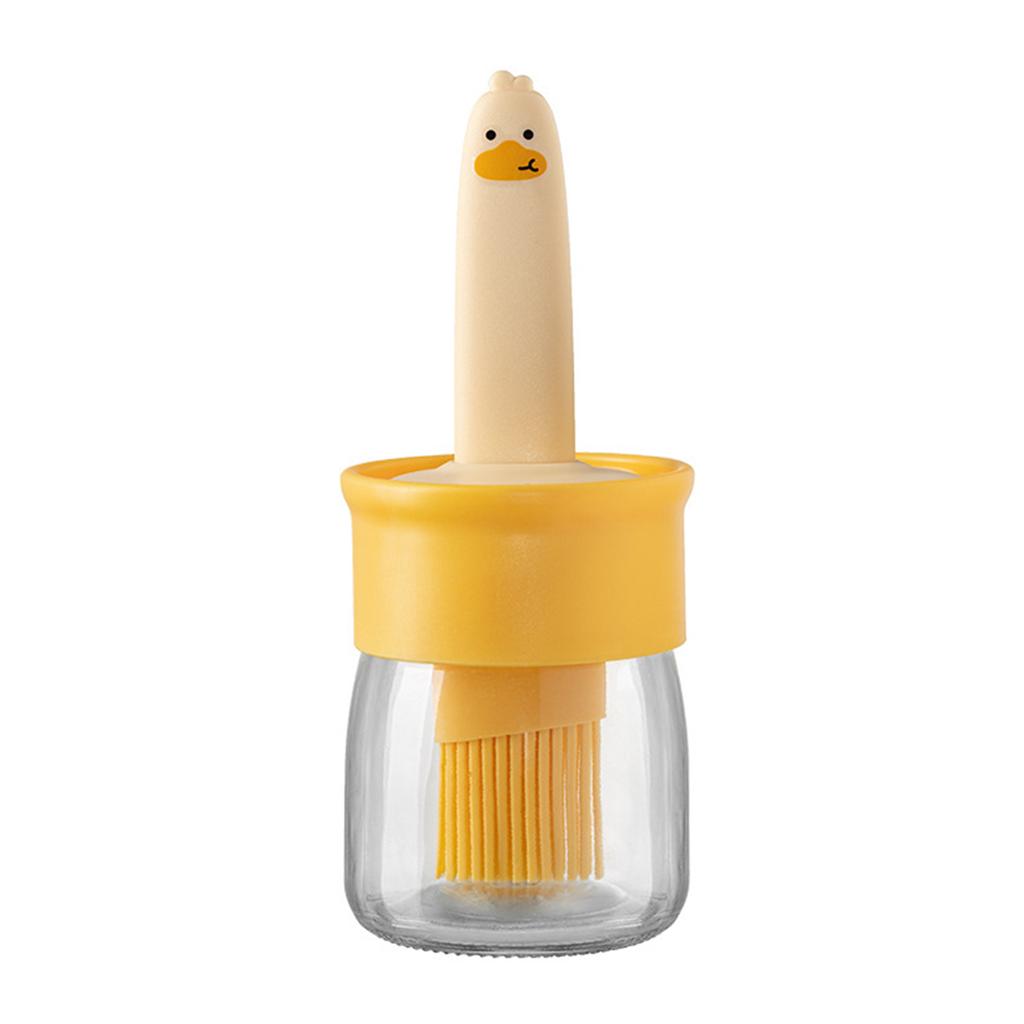 High Heat Resistant Basting Brush Silicone Oil Brush with Ergonomic Handle for BBQ Baking Non Slip Kitchen Accessory