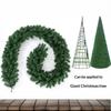 2.7M Artificial Christmas Pine Garland Reusable PVC for Holiday Stair Mantel Farmhouse Rustic Style Decor