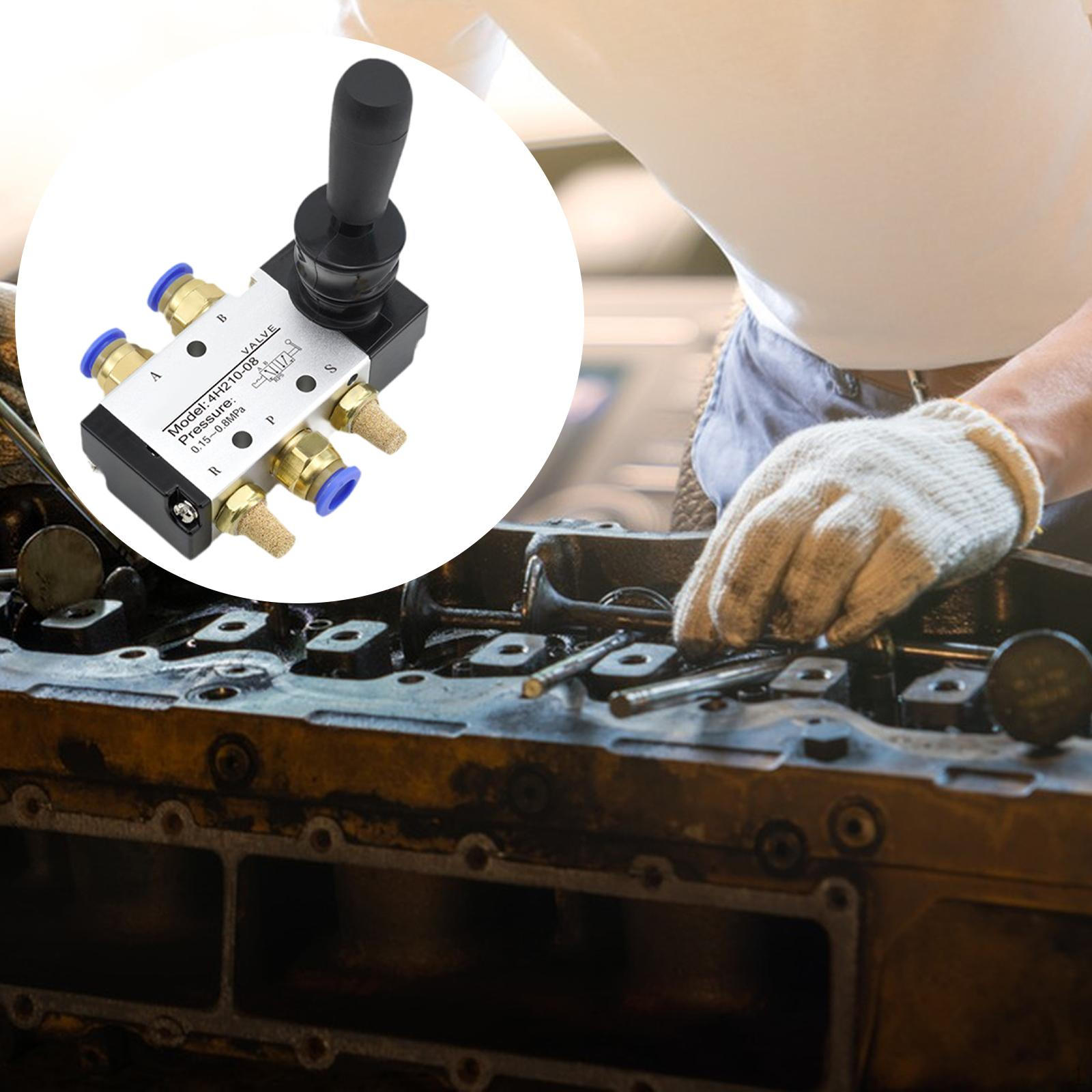 

Pneumatic Manual Control Valve 1/4 Thread Accurate Smooth, Leakpoof, Good Sealing, PC8 02