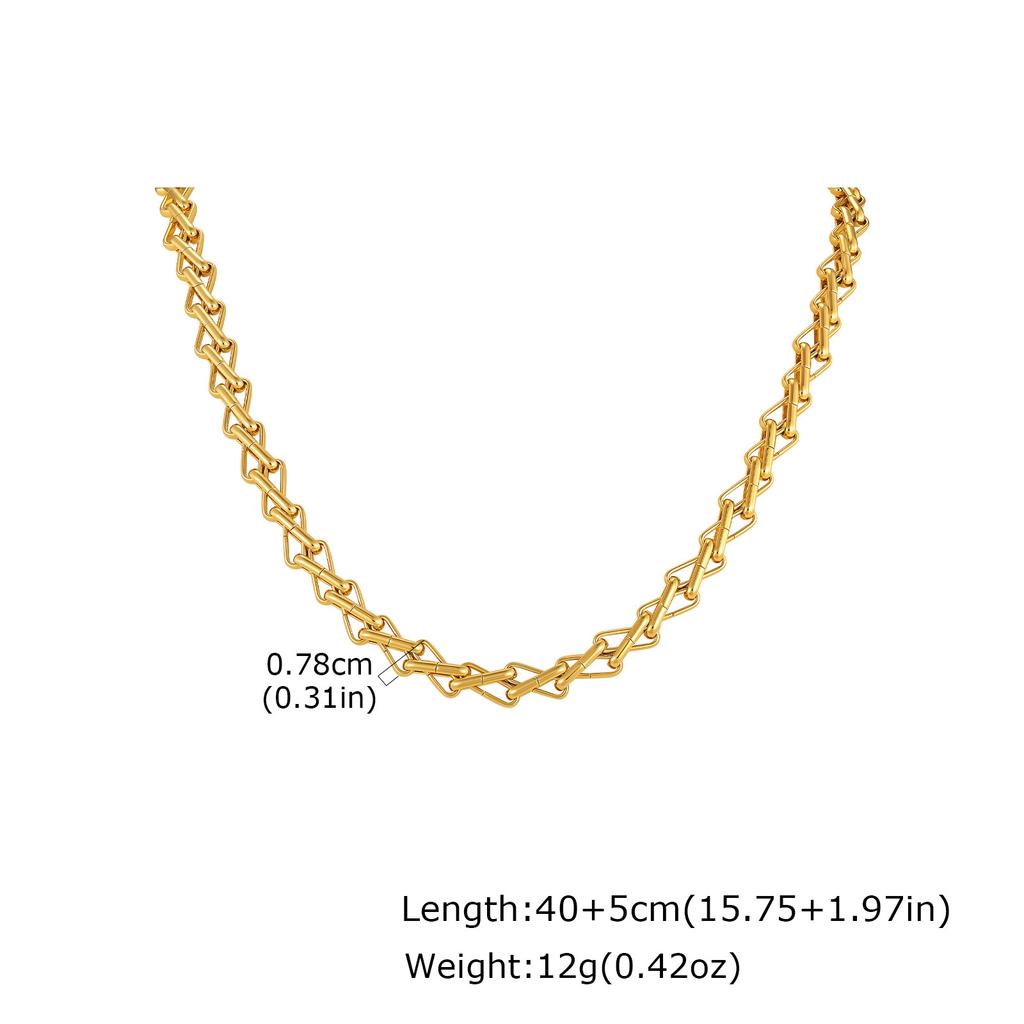 Fashion Jewelry, Stainless Steel Multi-Style Cross Chain Handmade Chain Necklace, Women'S Collarbone Chain 2697